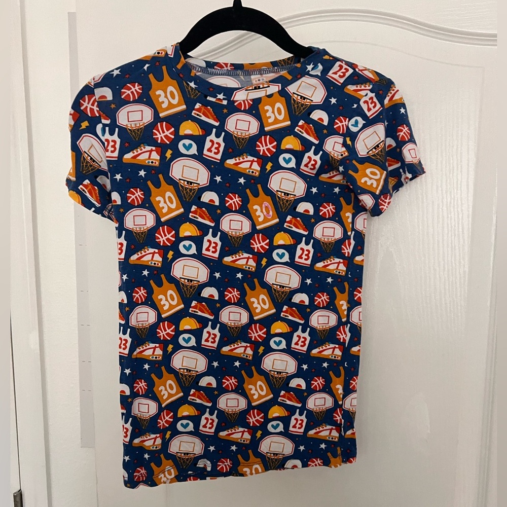 Bums and Roses Sports Matching Pajama Set SZ 9/10